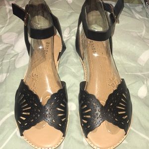 Black ankle strap sandals